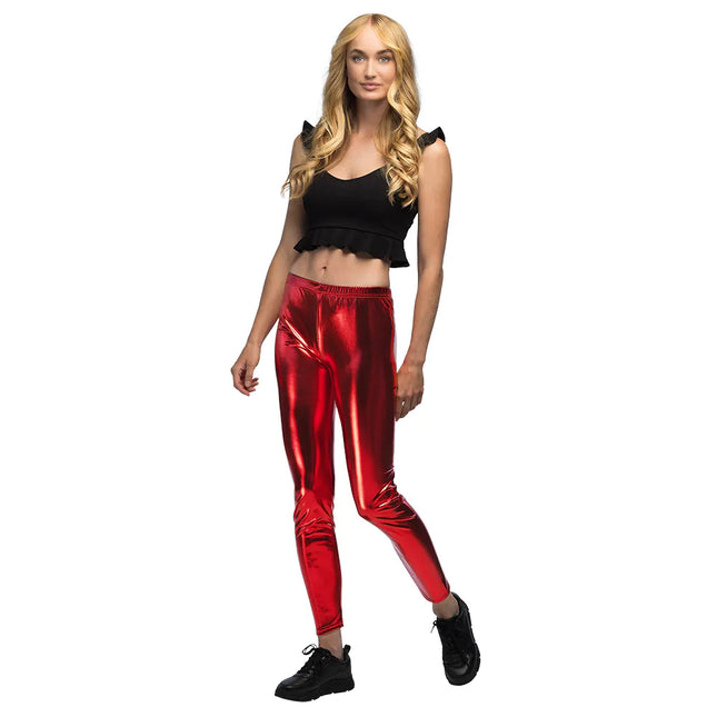 Legging Rojo Metalizado