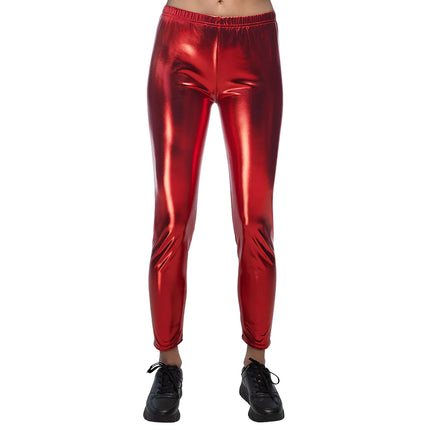 Legging Rojo Metalizado