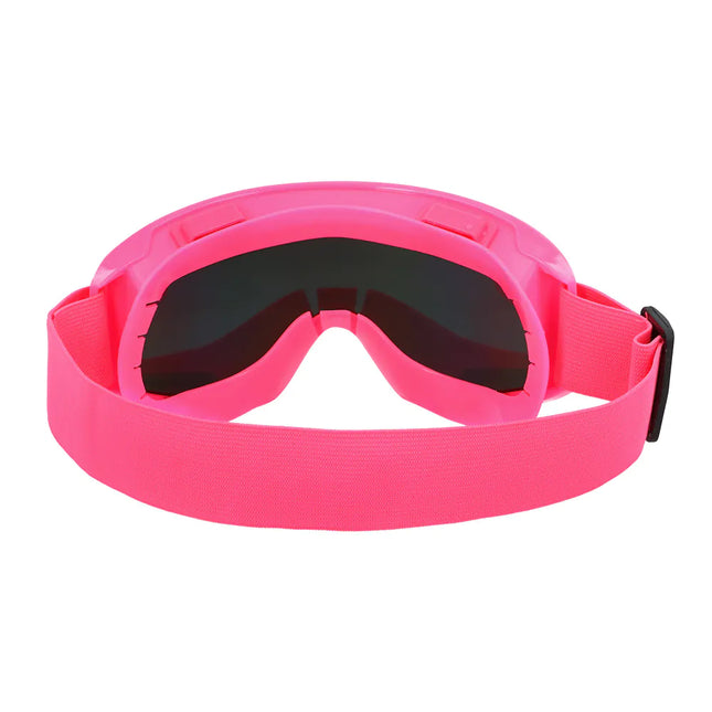 Gafas de esquí rosa neón