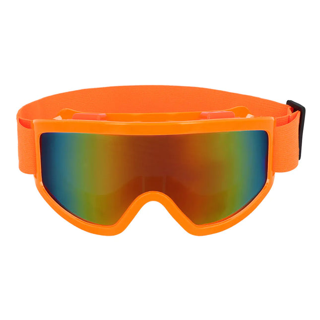 Gafas de esquí naranja neón