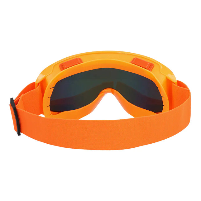 Gafas de esquí naranja neón