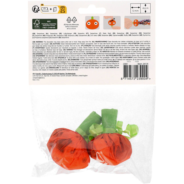 Halloween Serpentinas Calabaza 2pcs