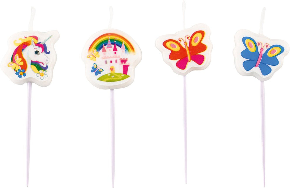 Velas Unicornio 7,5cm 4pcs