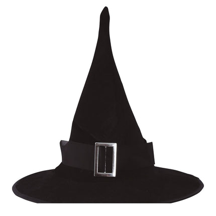 Sombrero de Bruja de Halloween Terciopelo Negro