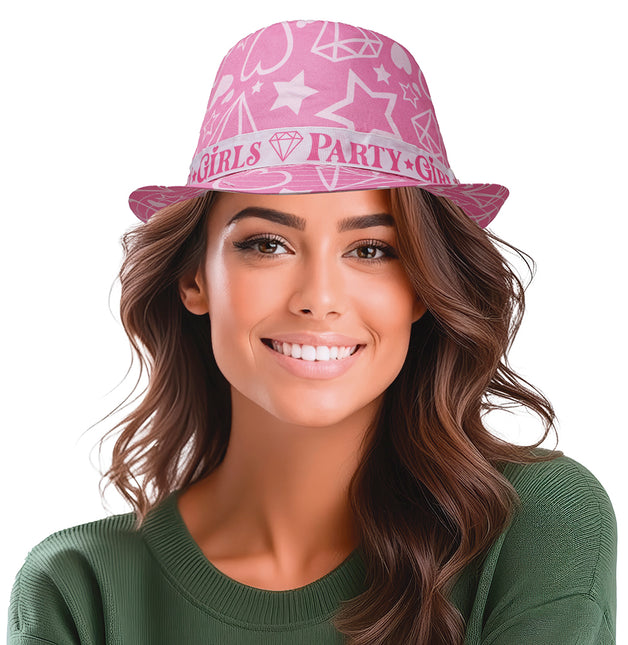 Sombrero de verano rosa para niñas, adultos