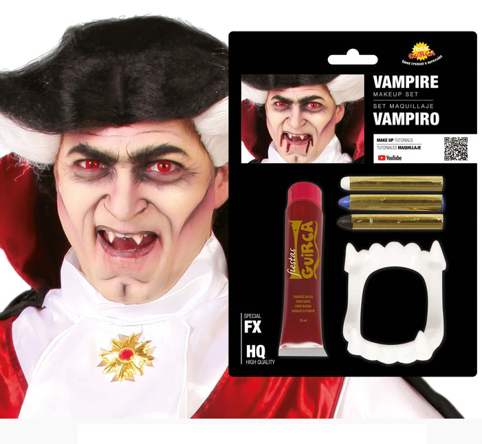 Set de maquillaje Vampiro con dientes 20ml