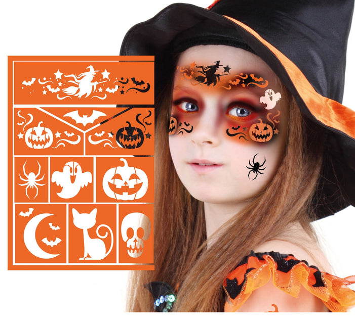 Plantilla Maquillaje Halloween Bruja 20cm