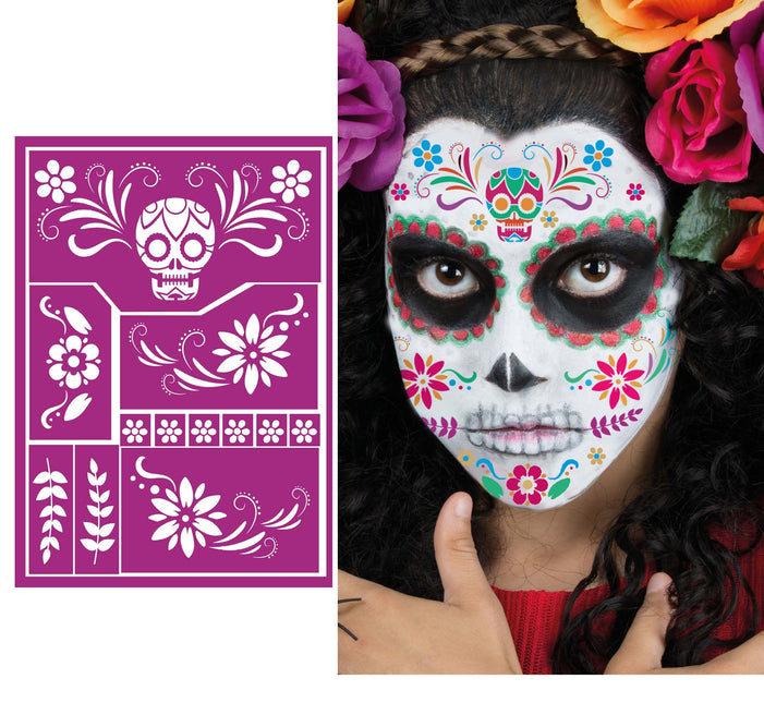 Maquillaje Halloween Plantilla Catrina 20cm