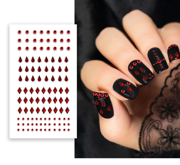 Pegatinas de Halloween para las uñas Rojo