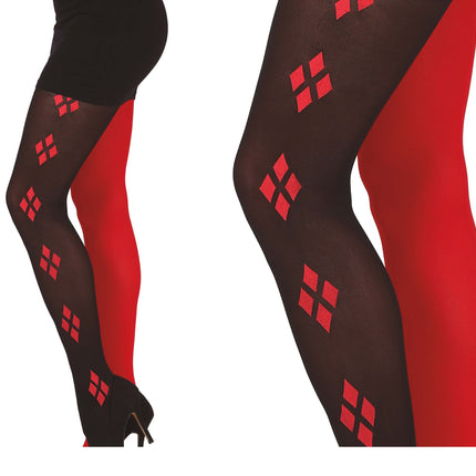 Legging Negro Rojo Harley Quin