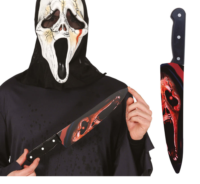 Halloween Cuchillo Falso Sangriento 37cm