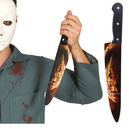 Cuchillo Falso Halloween Serie Asesino 37cm