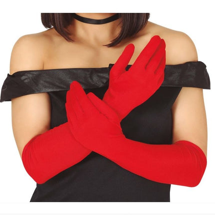 Guantes de Halloween Rojo 42cm