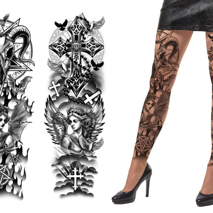 Legging de Halloween Tatuajes negros