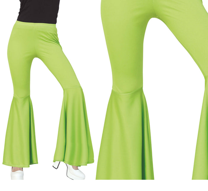 Pantalón Disco 70S Verde Mujer