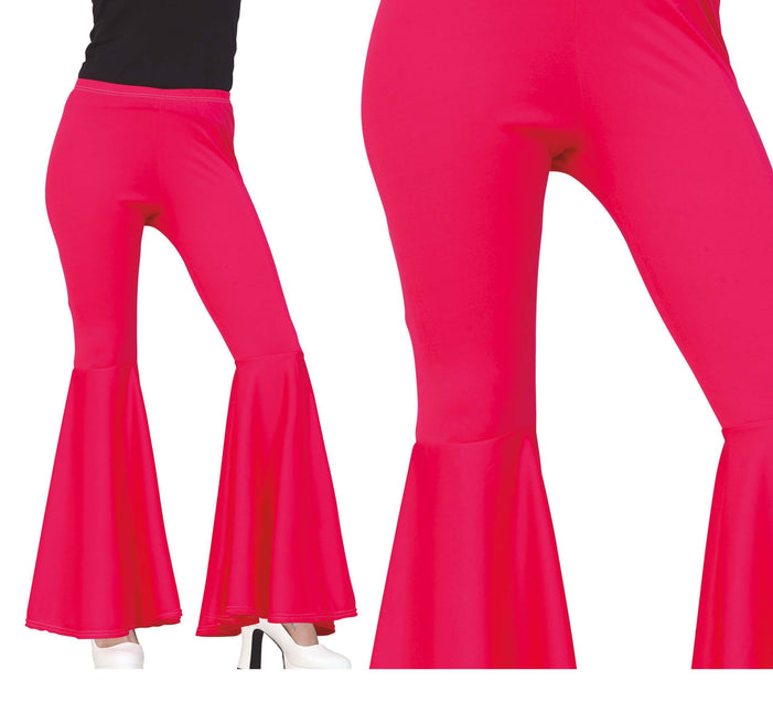 Pantalones Disco 70S Rosa Mujer