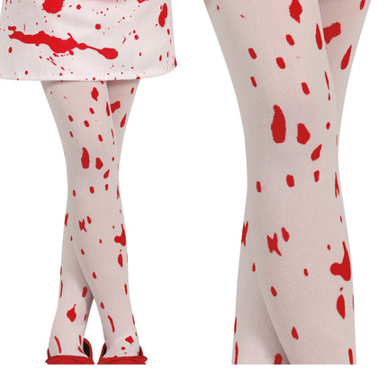 Legging Rojo Blanco Halloween Niño Sangriento