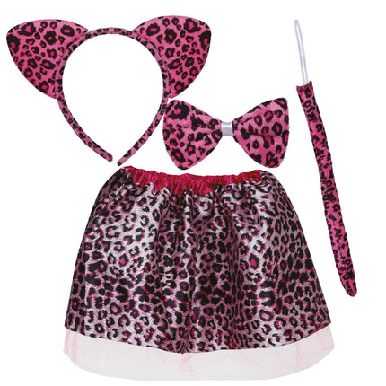 Conjunto leopardo rosa