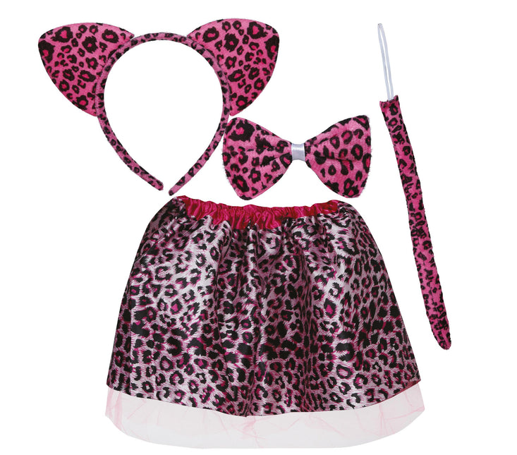 Conjunto leopardo rosa