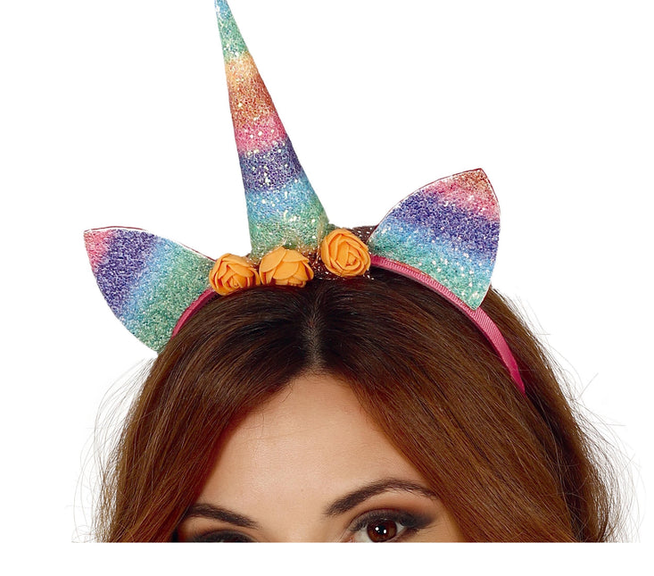 Diadema de unicornio de colores