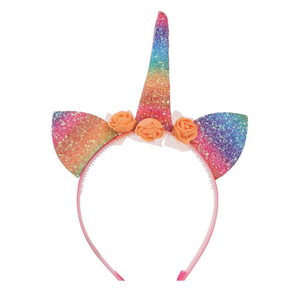 Diadema de unicornio de colores