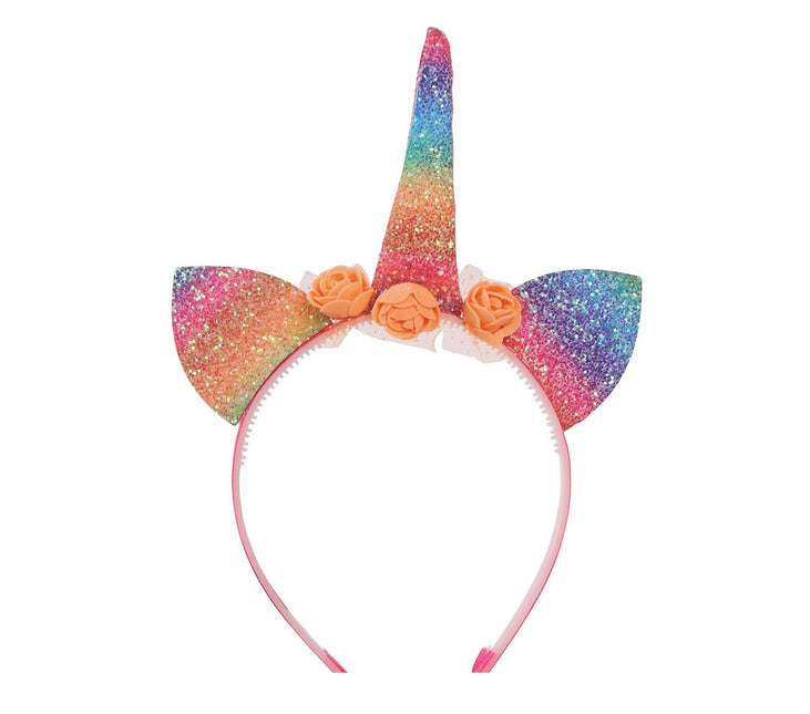 Diadema de unicornio de colores