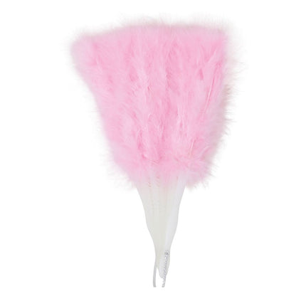 Plumas Abanico Rosa Claro 45cm