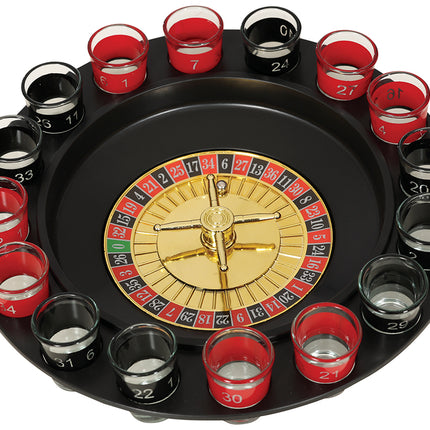 Ruleta juego de beber 29 cm, 16 vasos x 4.5 cm