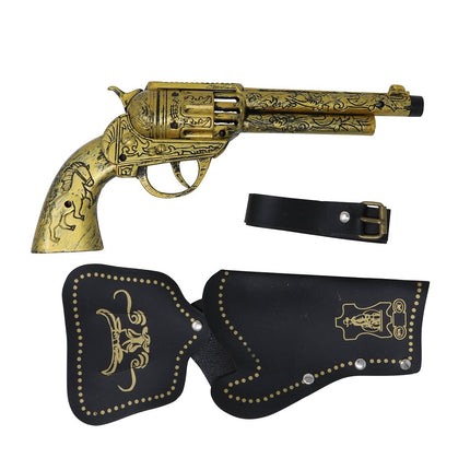 Pistola Falsa Revólver Vaquero con Funda 29cm