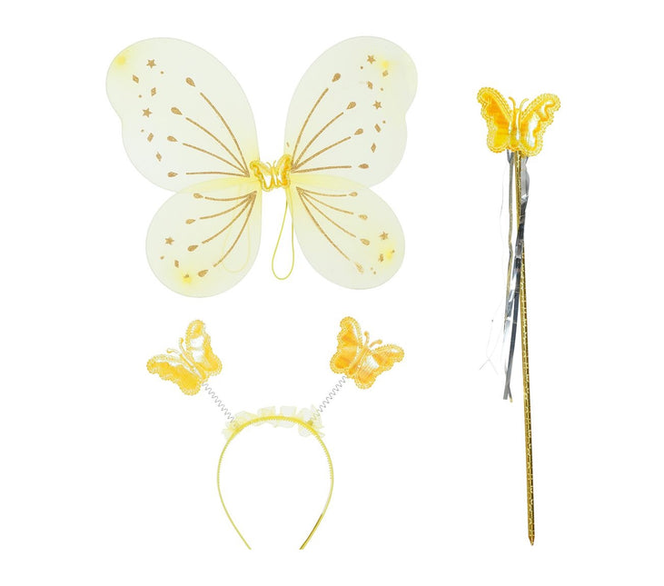 Set Mariposa Amarillo 3 piezas