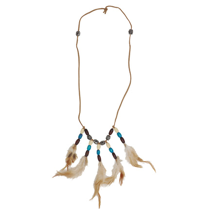 Collar de plumas indias