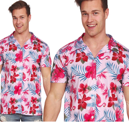 Camisa Hawai Flamingo