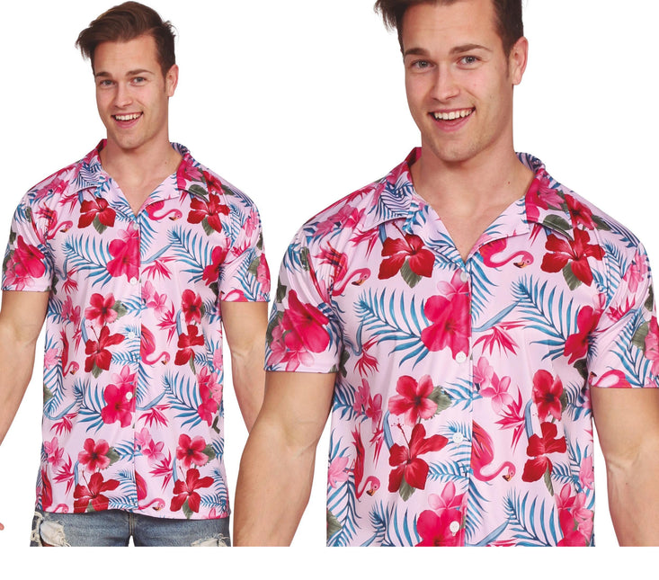 Camisa Hawai Flamingo