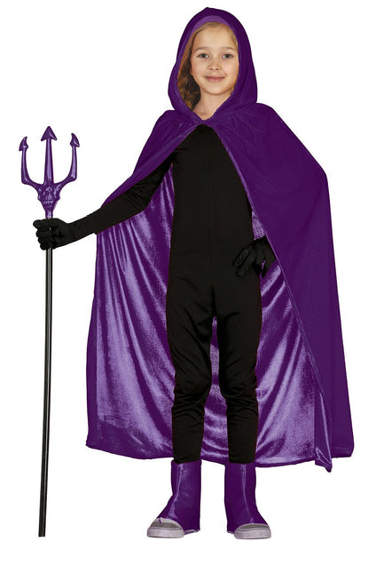 Capa de Halloween Morada Niño 1m