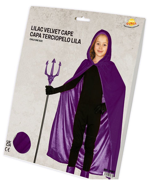 Capa de Halloween Morada Niño 1m