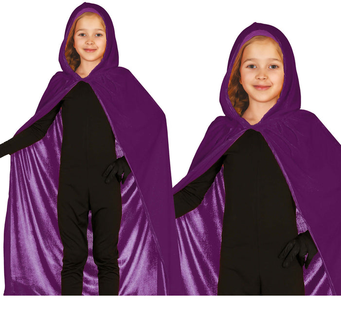 Capa de Halloween Morada Niño 1m