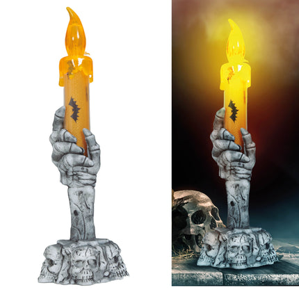 Candelabro Halloween Con Vela Led 15cm