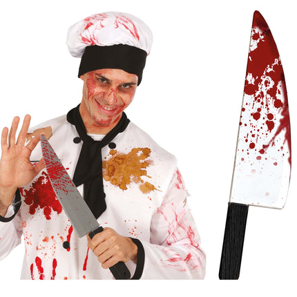 Halloween Cuchillo Falso Sangriento 42cm