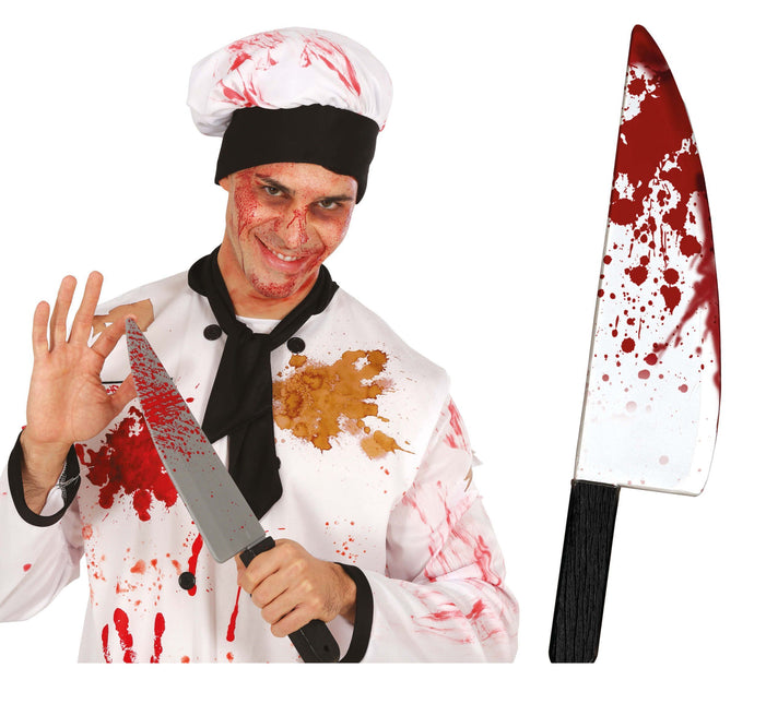 Halloween Cuchillo Falso Sangriento 42cm