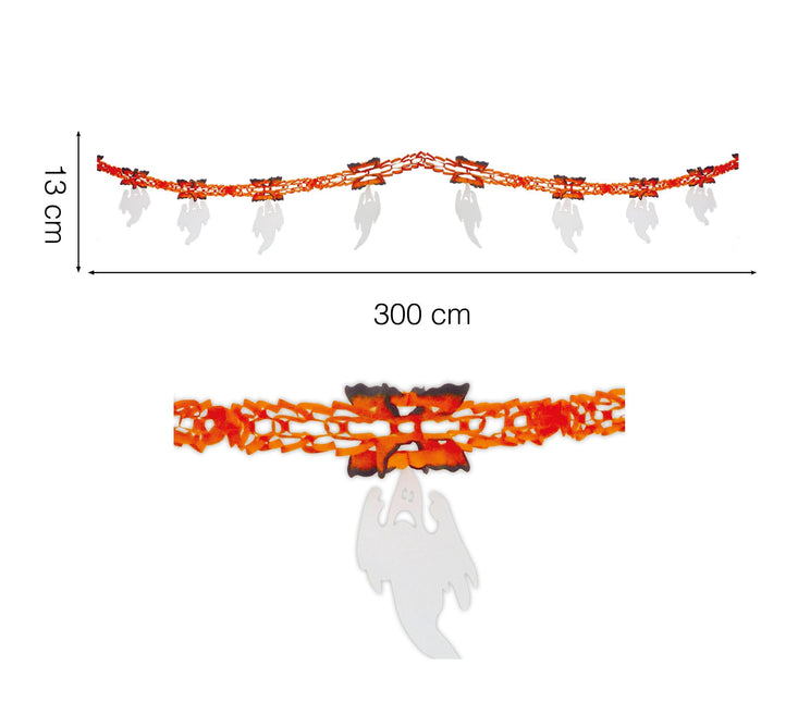 Guirnalda de Halloween Fantasma 3m