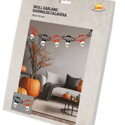 Guirnalda de Halloween Colgantes Calavera 2m