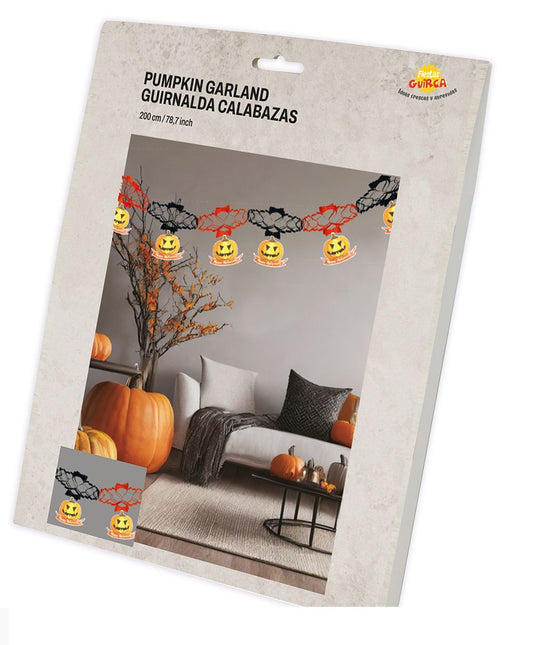 Guirnalda de Halloween Calabaza Colgantes Deluxe 2m