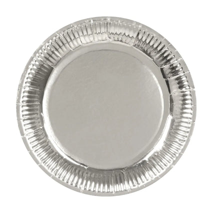 Platos de plata 23cm 6ud