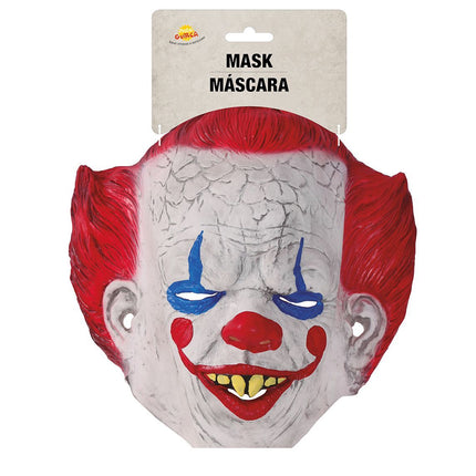 Máscara Halloween Payaso Pelo Rojo