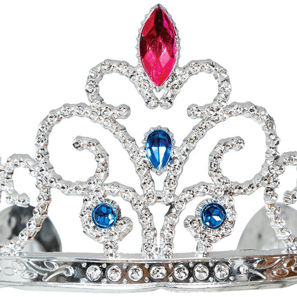 Tiara de plata con piedras preciosas, niños