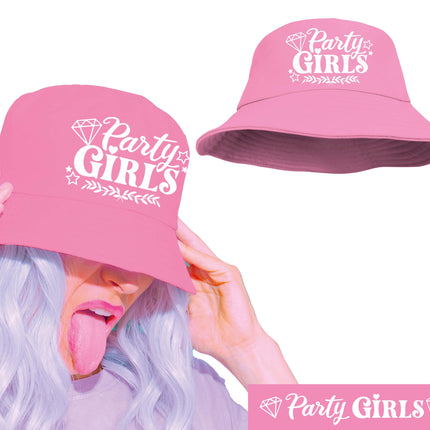 Gorro de fiesta rosa para niñas, adultos