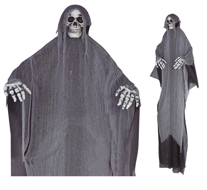 Adorno Colgante Halloween Gris Esqueleto 3,2m