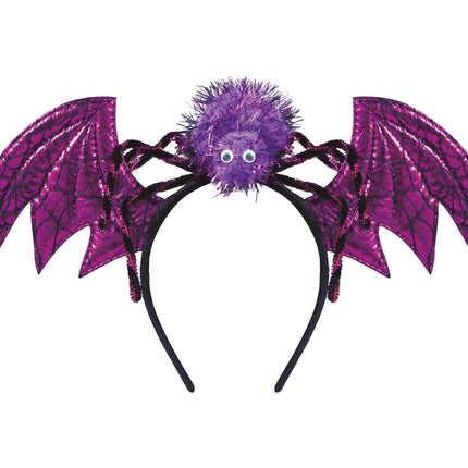 Diadema de Halloween Morada Murciélago