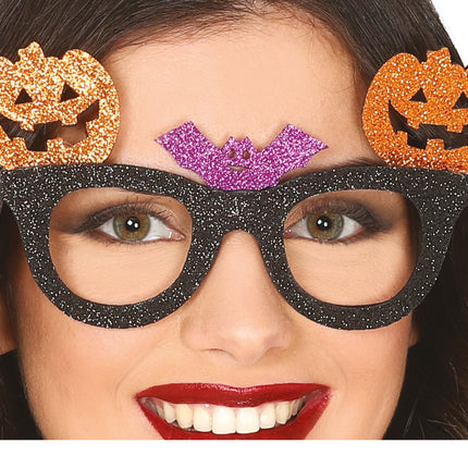 Gafas de Halloween Purpurina de calabaza