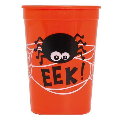 Taza Naranja Halloween Araña 11cm